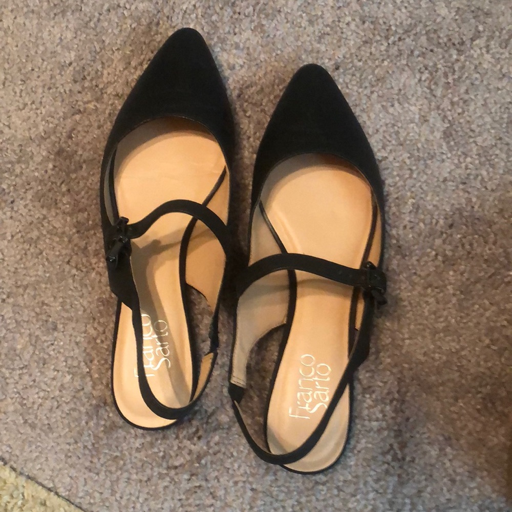 FRANCO SARTO, flat heel, sling back shoe, size 8… brand new and never worn